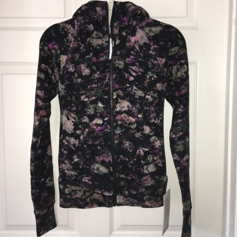 NWT Lululemon Floral Print Scuba Hoodie Fleece Lined Sweater - Picture 8 of 10